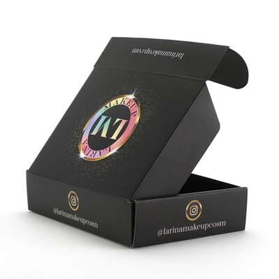 Embossing Debossing Cosmetische Black Mailer Box Pruik Opbergdoos Aangepaste Grootte