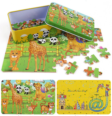 3D houten milieuvriendelijke aangepaste legpuzzels Cartoon kinderen legpuzzel