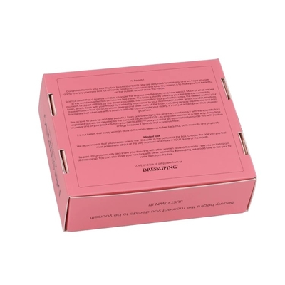 Glans Mat Vernissen Roze Mailer Verzenddoos Cosmetica Verpakking Dozen OEM Logo