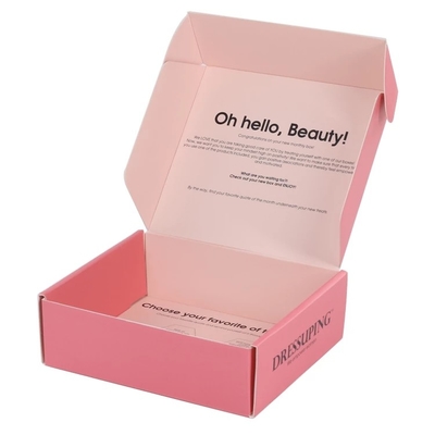 Glans Mat Vernissen Roze Mailer Verzenddoos Cosmetica Verpakking Dozen OEM Logo