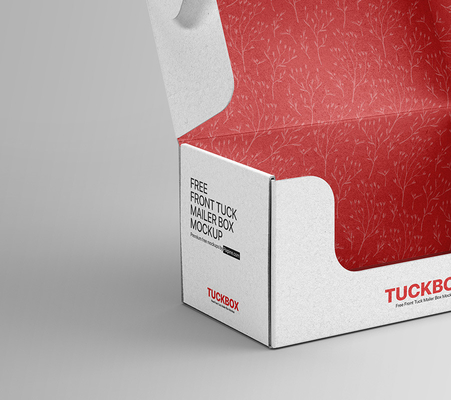 Offsetdruk Gratis Front Tuck Mailer Boxen Verzenddoos Mockup