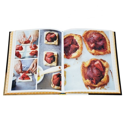 CMYK-kleuren Recept Kookboek Softcover Binding Gecoat papier Boekdruk
