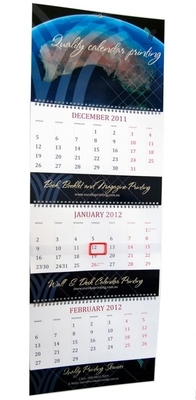 Grijze kartonnen tafel Bureaukalender Afdrukken Wandkalenders Hot Stamping
