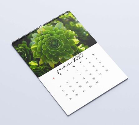 Mat lamineren bureaukalender afdrukken 600-1000gsm maandelijkse wandkalenders