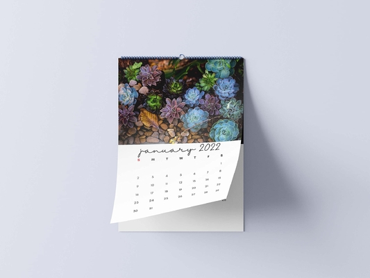 Mat lamineren bureaukalender afdrukken 600-1000gsm maandelijkse wandkalenders