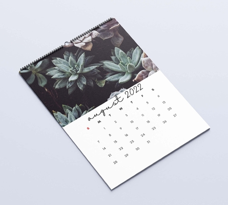 Mat lamineren bureaukalender afdrukken 600-1000gsm maandelijkse wandkalenders
