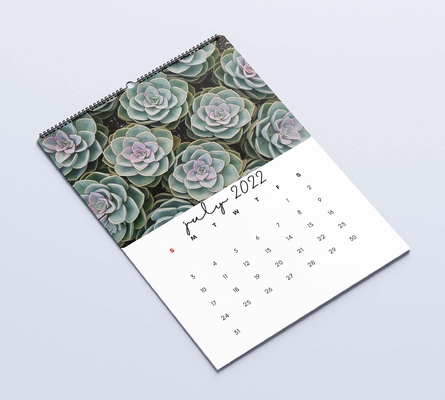 Mat lamineren bureaukalender afdrukken 600-1000gsm maandelijkse wandkalenders