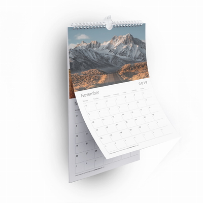 Kraftpapier Custom Wall Calendar Printing Threaded Circle Gepersonaliseerde wandkalender