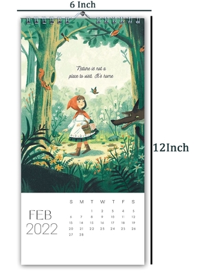 Maandelijkse bureaukalender voor kinderen 12 maanden bureaukalender