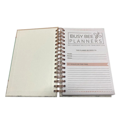 A6 Hardcover Spiraal Notebook Afdrukken Oefenboek Afdrukken OEM ODM