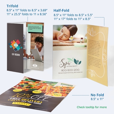 Gratis ontwerp opvouwbare dubbelzijdige brochure Flyer afdrukken Onroerend goed Flyer afdrukken