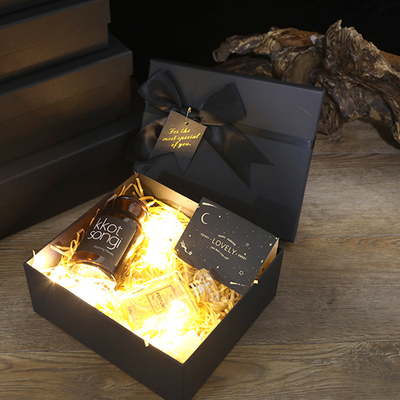 OEM ODM 1 Kleurendruk Zwarte stijve doos Luxe geschenkverpakking