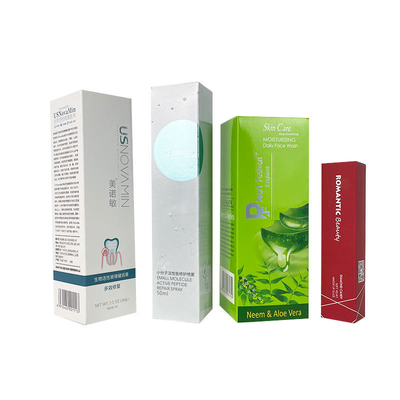 OEM witte opvouwbare kartonnen dozen Spot UV cosmetische papieren doos
