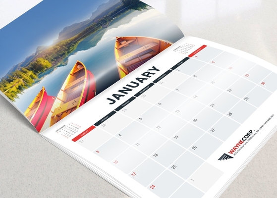 Op maat gemaakte kalender 2024 Printing Flip Desk Table