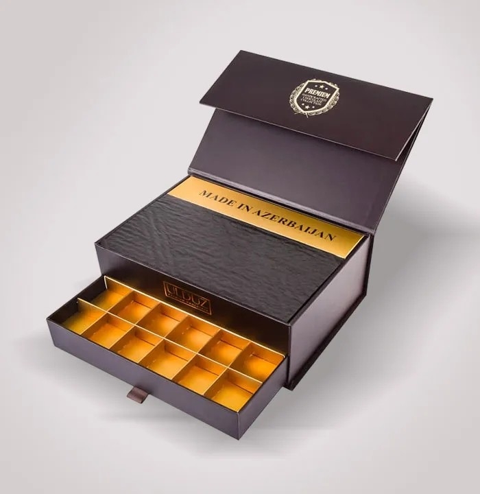 Nine Grids Chocolade Stijve Kartonnen Doos Food Grade Multi Grid Lade Opbergdoos