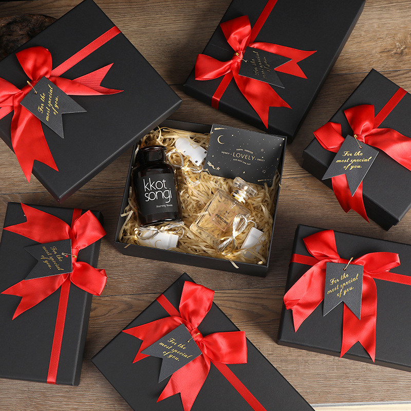 OEM ODM 1 Kleurendruk Zwarte stijve doos Luxe geschenkverpakking